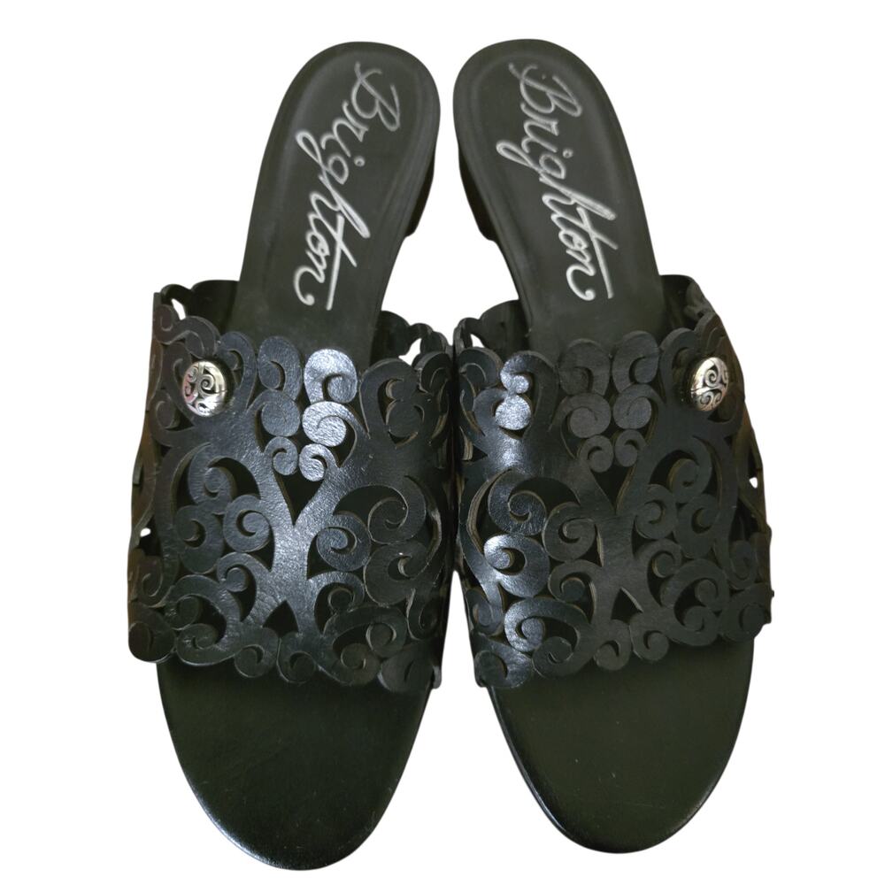 Brighton Black Nala Slip On Sandals